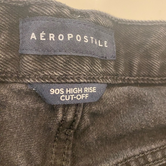Black jean shorts, Aeropostale, great condition - Picture 4 of 4